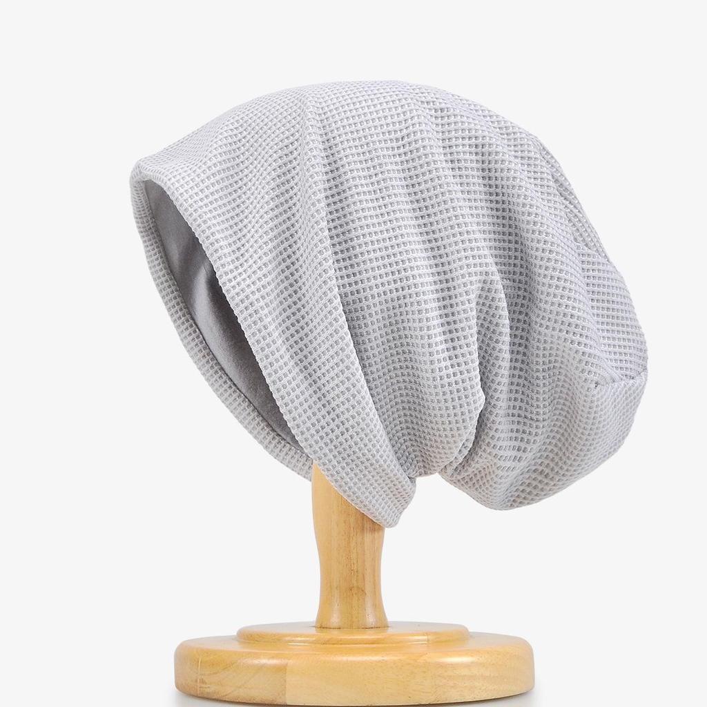 Damska japońska i koreańska czapka beanie z trójnożnym ptakiem: Lekka bawełniana czapka do spania typu wafel na wiosnę/lato