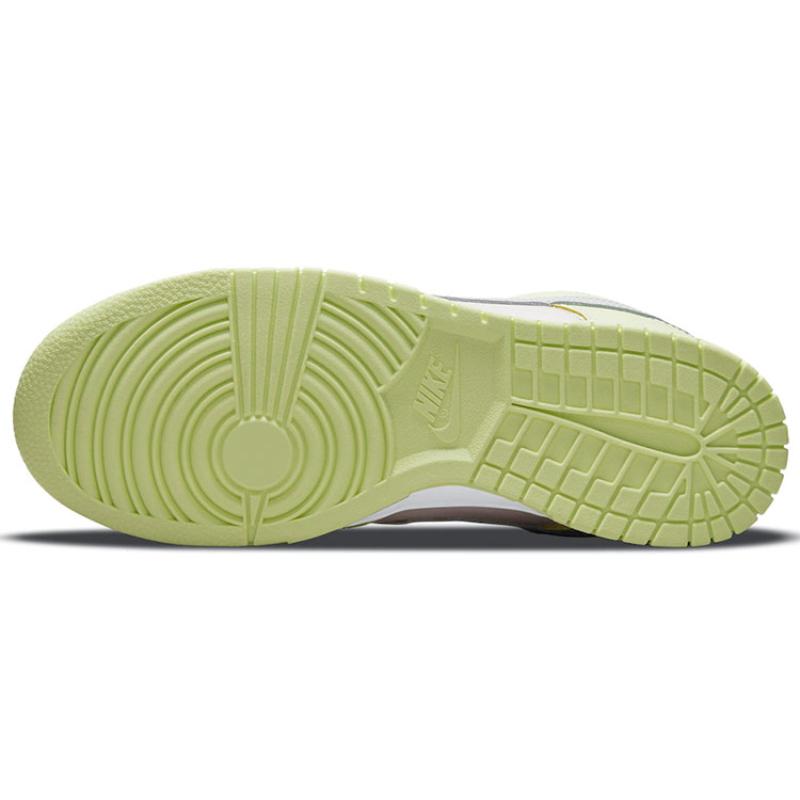 Nike Dunk "Lime Ice" leather non-slip shock-absorbing wear-resistant low-top skate shoes for women in yellow and pink DD1503-600