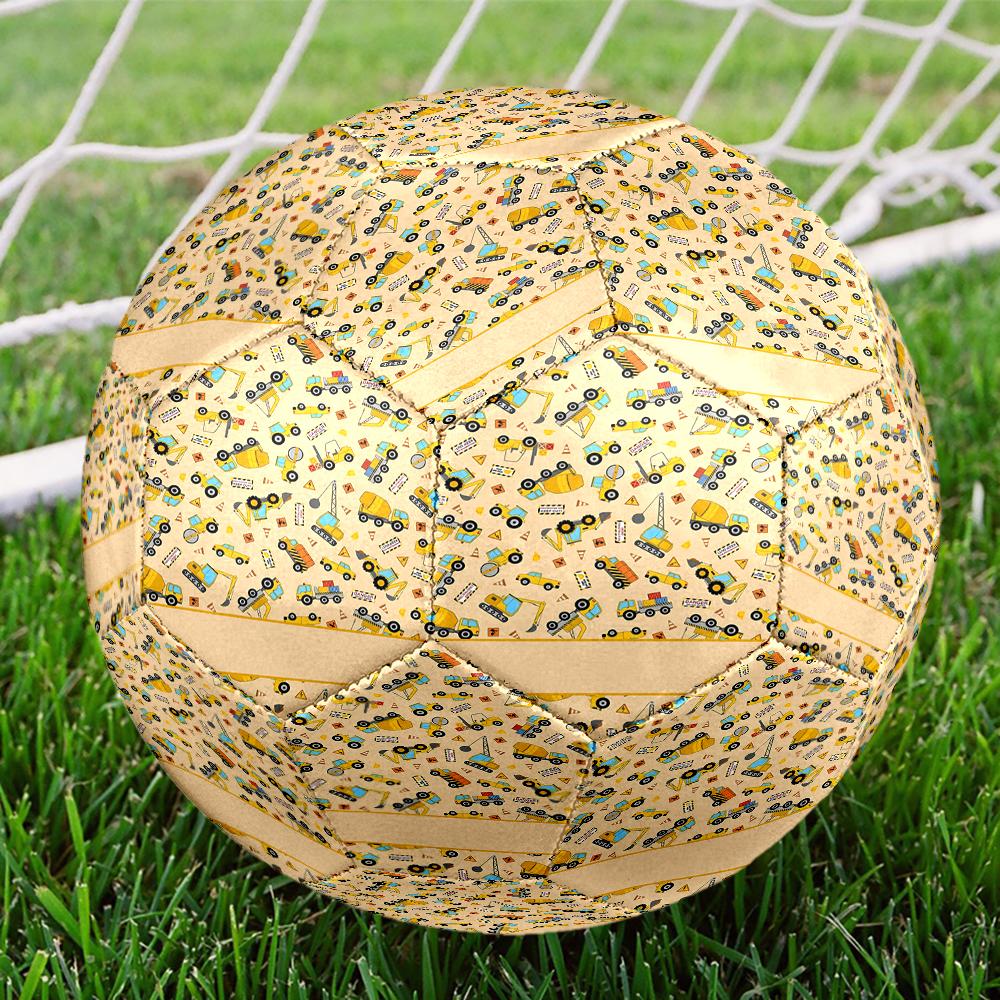 Excavator Theme Size 5 Soccer Ball, Suitable for Both Indoor and Outdoor Matches, a Gift Suitable for Everyone.