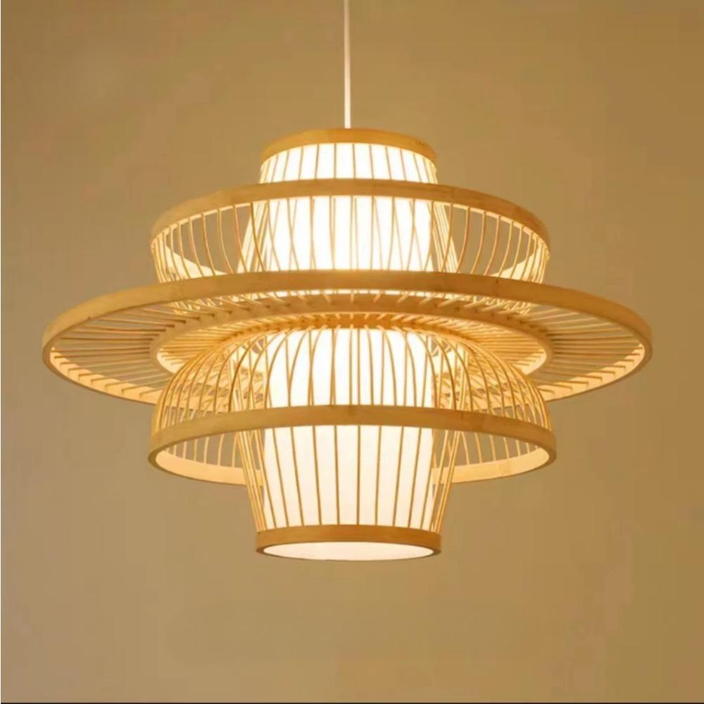 Bamboo Pastoral Rattan pendant lamp Wooden Restaurant Lighting Chinese Style Bamboo Decorative pendant lights