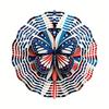 360° Rotating American Flag Butterfly Wind Spinner for Yard Garden Durable Stainless Steel Indoor Outdoor Thanksgiving Decor