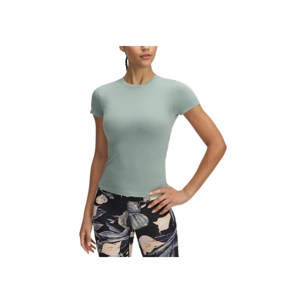 Under Armour Meridian Core Skin-Friendly Fashion Quick-Dry Moisture-Wicking Versatile Simple Short Sleeve Regular T-Shirt Women Tops Green 6000341-348