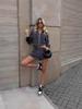 2025 Women's Casual Autumn Two-Piece Set: Solid Color Cardigan & Sports Shorts