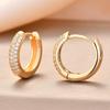 High-End French Retro Zirconia Crystal Diamond Circle Earrings