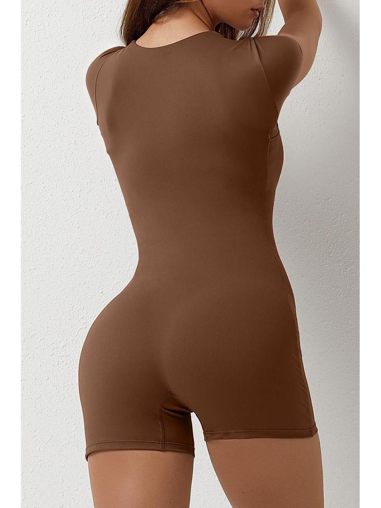 European & American Backless Crisscross Yoga Jumpsuit: Sexy Curvy Fit, Solid Color