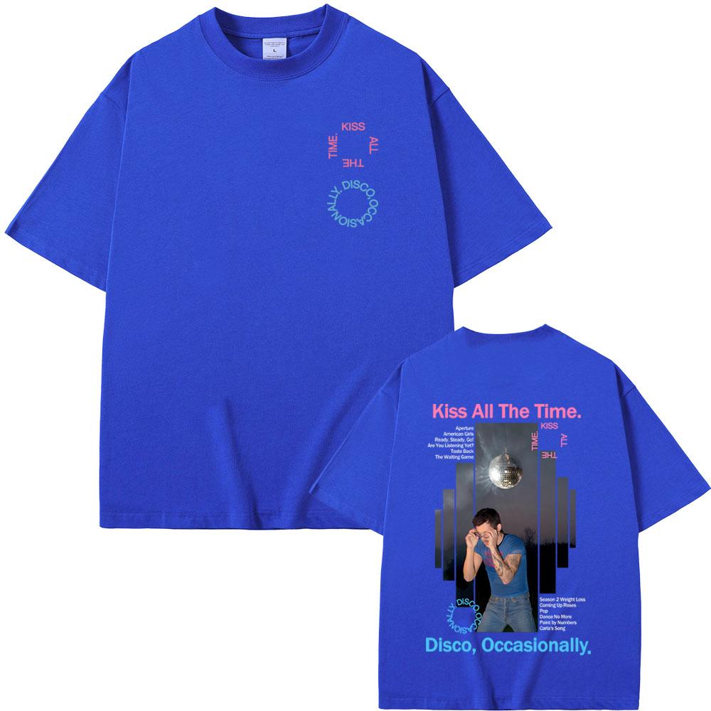 Kiss All The Time Disco Occasionally Album Graphic Tshirt Unisex Women Fashion Pop Music T Shirts Male Casual Pure Cotton Tshirts