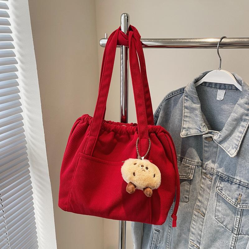 

Новая маленькая свежая сумка-тоут женская для поездок на работу, большая вместимость, студенческая, для занятий, на одно плечо, ручная сумка, простая рабочая сумка через плечо no pendant бордовый