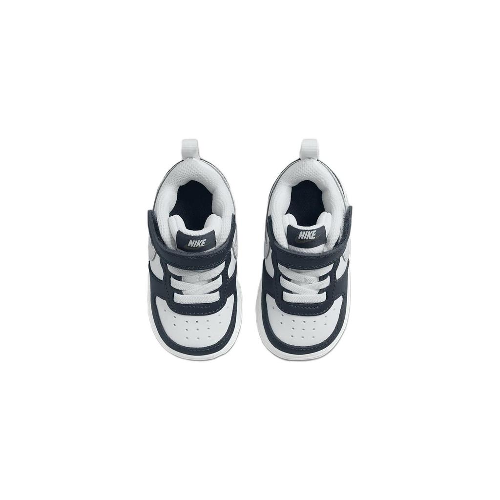 Nike Court Borough Low 2 Low Top Toddler Shoes White Blue Infant And Toddler BQ5453-121