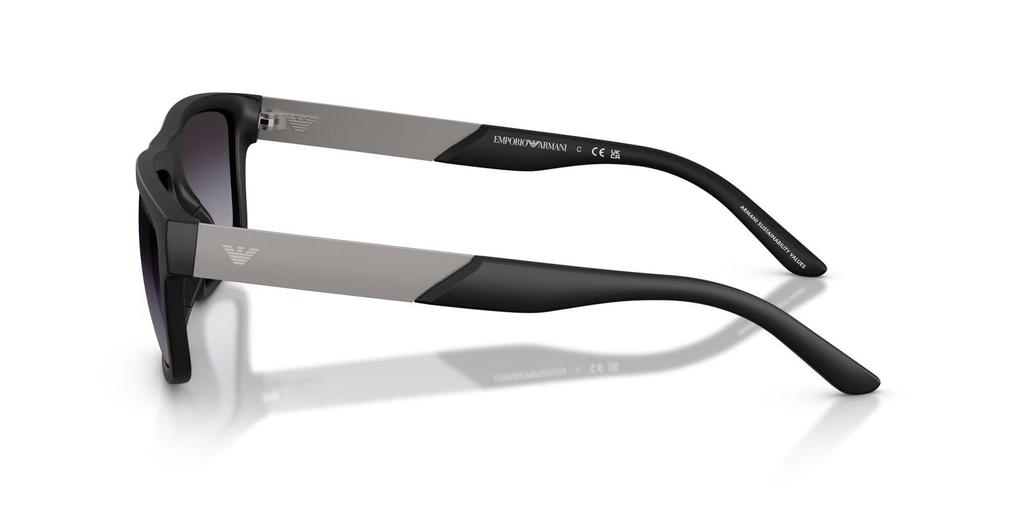 EMPORIO ARMANI matte 50018G57 0EA4244U sunglasses, black, grey, gradient, 57mm,