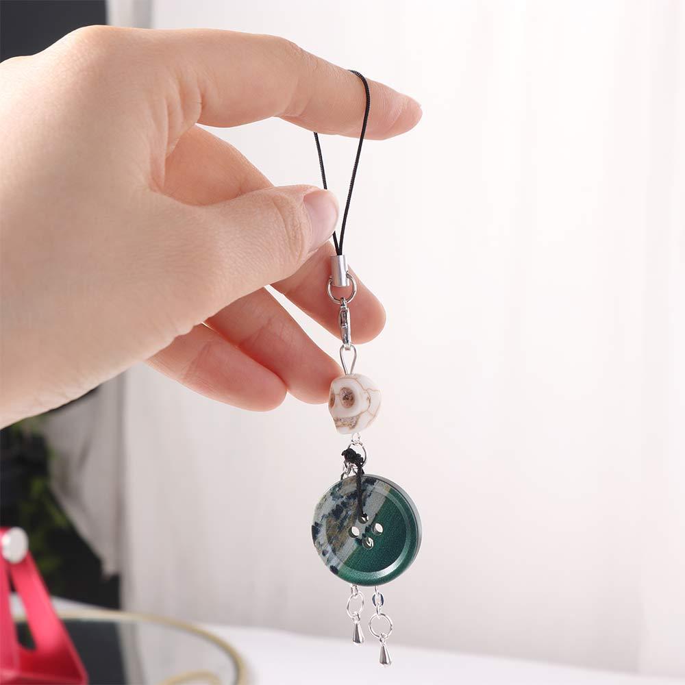 Phone Charm Skull Button Pendant Bag Decoration Phone Lanyards Y2K Phone Chain  Keychain Accessory