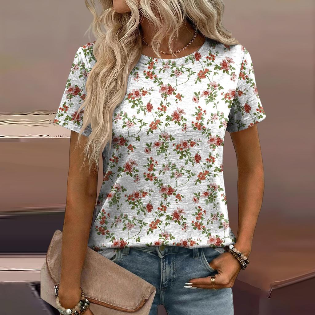 Women's Loose-Fit Fashionable Casual Printed T-Shirt