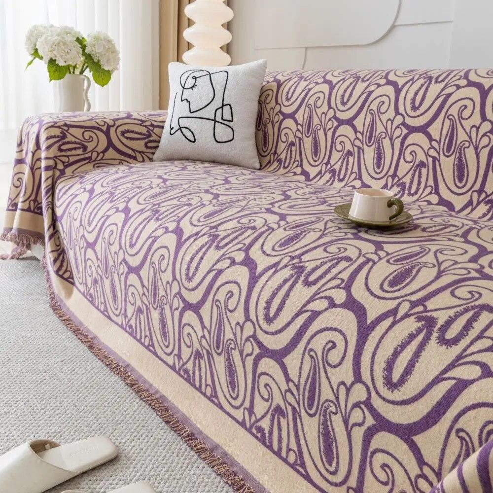 Paisley Sofa Cushion Cover Double Side Couch Cover Sofa Slipcover Universal Anti-cat Sofa Cover 1.2.3.4 Seat Bandanna Blanket