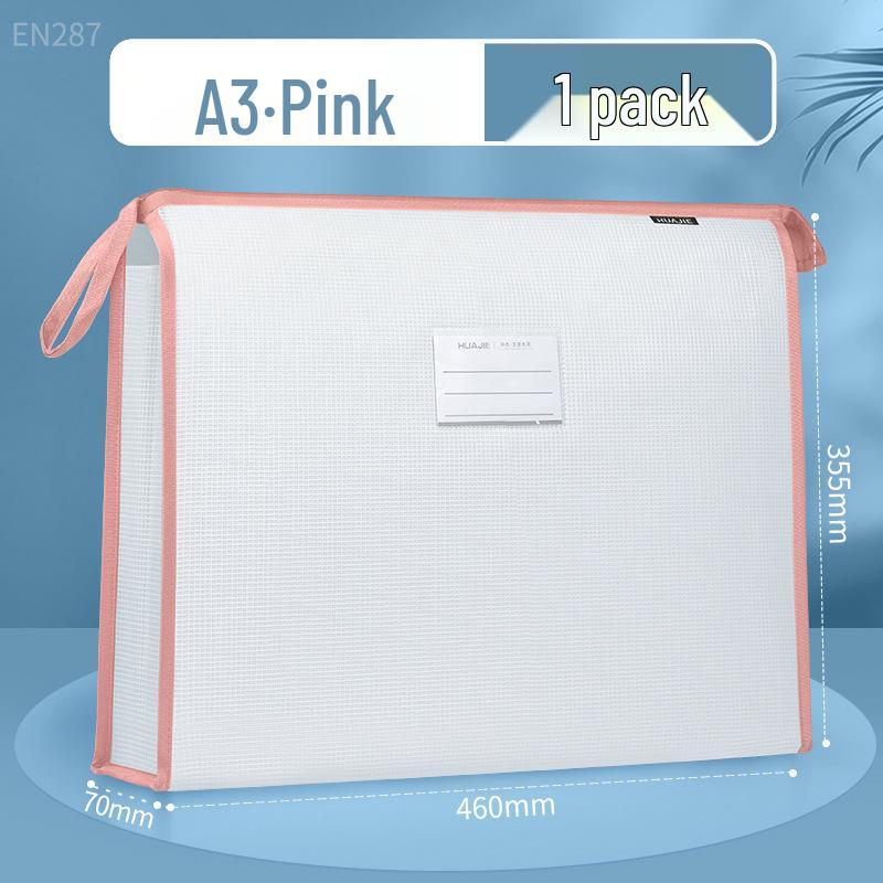 

A3 Transparent EVA Art Document Bag, Thickened Handheld Zipper, Large Capacity for Test Papers & Storage