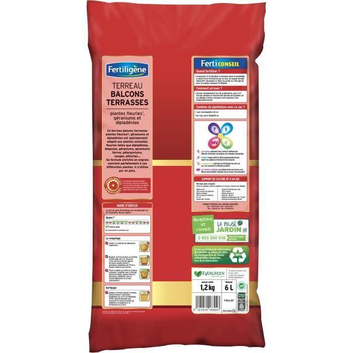 Terreau balcons terrasses 6L - FERTILIGÈNE