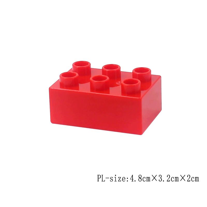 12pcs Big Size Thick Building Blocks 2x3 Dots Assembled Figures Bricks Educational Kids Toys Compatible Large Particle For Kids