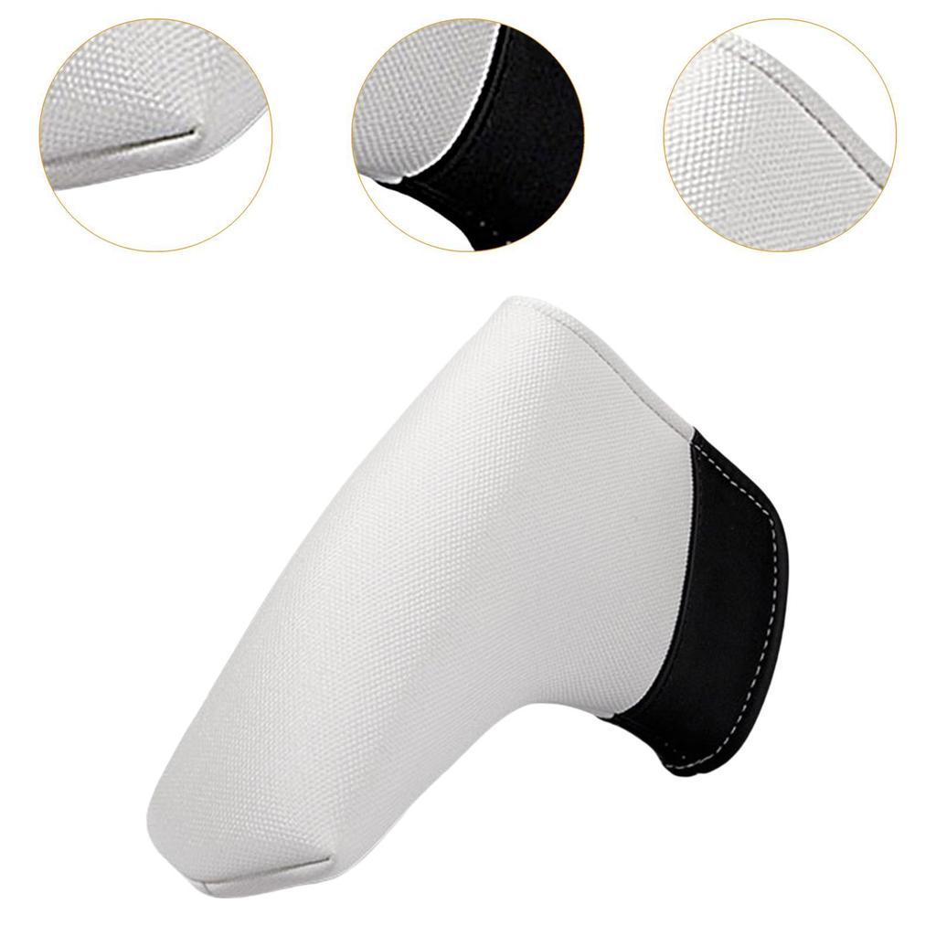 Stylish Mallet Putter Club Cover PU Leather Golf Head Cover Magnetic Velvet Lined Protection for Golf Club Gear