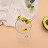 200*8mm Drinking Straw Set with Brush 4/5pcs Lemon Glass Straws High Borosilicate Bent Glass Straw Home Party Bar Drinkware