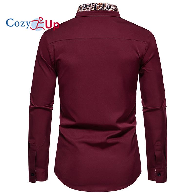 Cozy Up Men's Casual Long Sleeve Stretch Dress Shirt Wrinkle-Free Regular Fit Button Down Shirts
