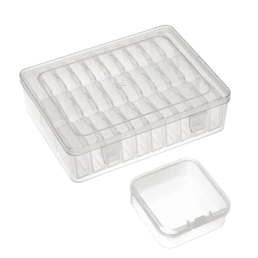 Plastic Jewelry Storage Case Multiple Grid Necklace Storage Container  Painting Accessories