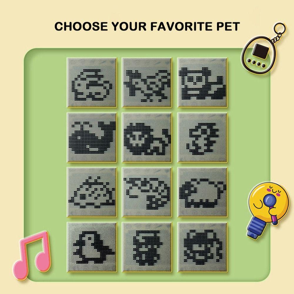 Mini Electronic Game Console Handheld Pet Raising Keychain Pet Feeding Machin  for Chlidren