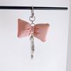 Cute Bowknot Pearl Chain Keychain Pendant Lovely Hanging Decorations Keyring Charm for Purse Bag Backpack Handbag