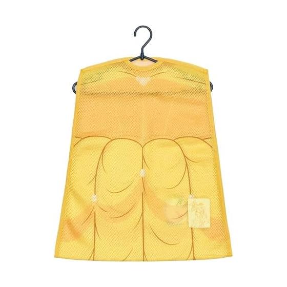 MORIPiLO Laundry Drying Hanger Pillow Stuffed Toy Net Disney Pillow Drying Net Beauty and the Beast Belle Mrs. Potts Approx. 47x57cm Goods Dress