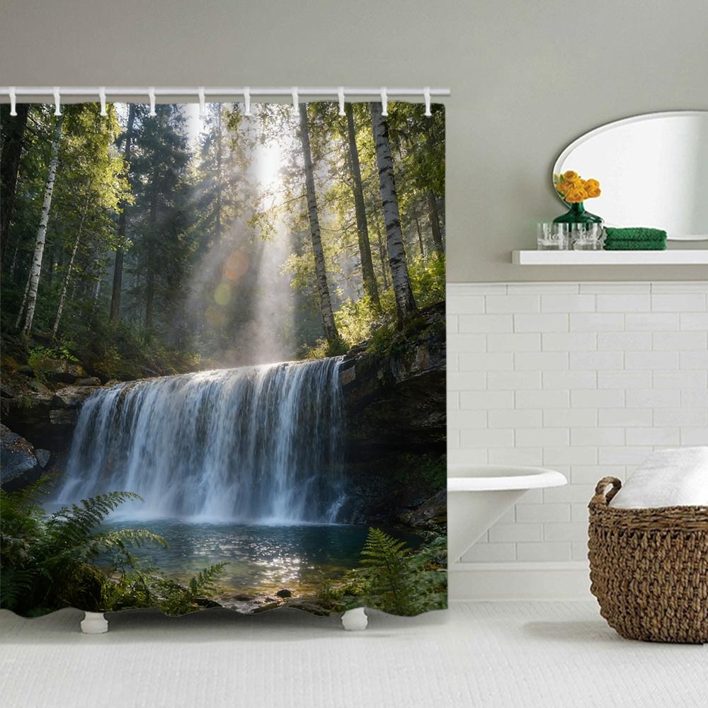 1/4 Rose Print Shower Curtains, Toilet Seat Decoration, Shower Curtain With Carpet And Toilet Lid, 70.8X70.8 Inch