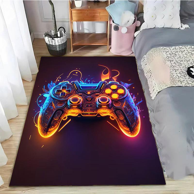 15 Size Gaming Rug for Boys Room Gamer Rug with Controller Design Carpet for Game Room Bedroom Decor Non-slip Machine Washab Mat