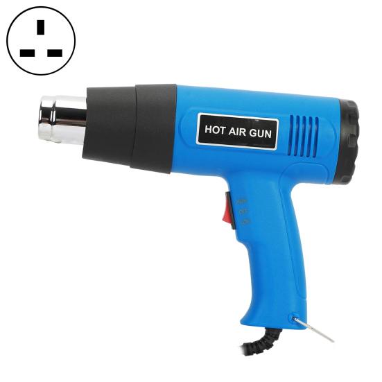 

1 комплект, 2000 Вт, вентилятор горячего воздуха, 4 насадки, двухскоростной регулируемый мощный промышленный вентилятор, электроинструмент UK Plug