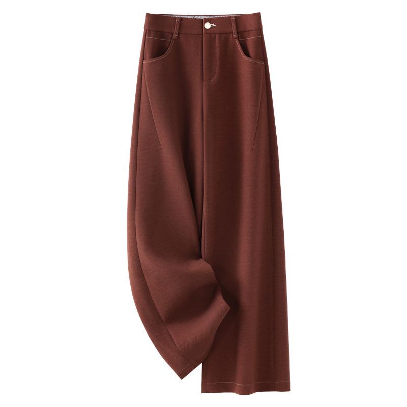 

Ankola Women s 2024 Red Cashmere Glutinous Rice Pants: New Autumn/Winter Loose or Narrow-Leg Casual Pants 3XL