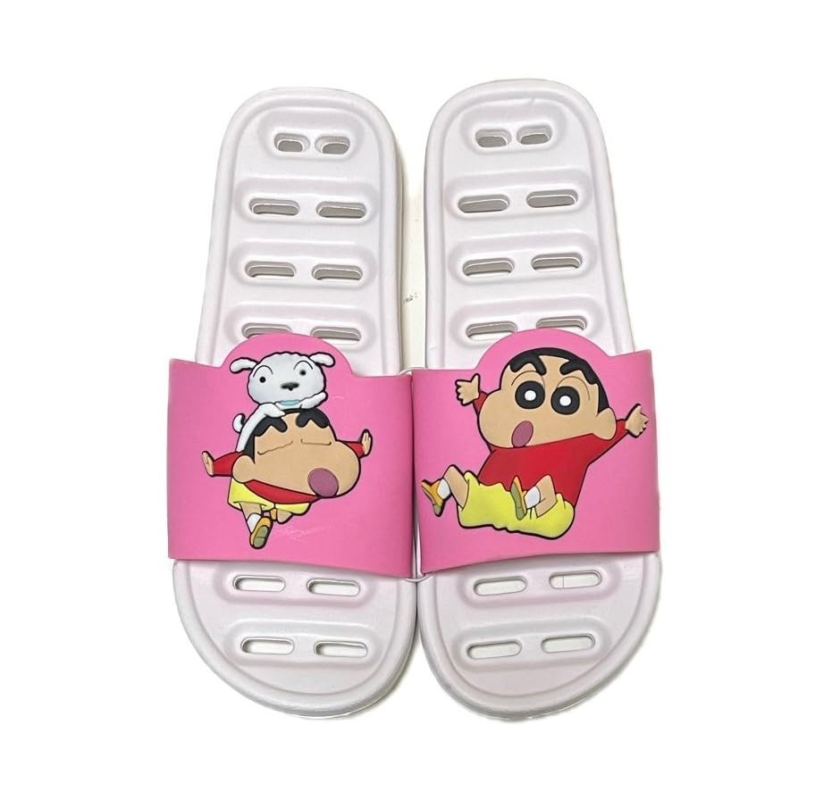 Эксклюзивные корейские мелки Daiso белого и розового цвета, сандалии/тапочки с Шин-чаном