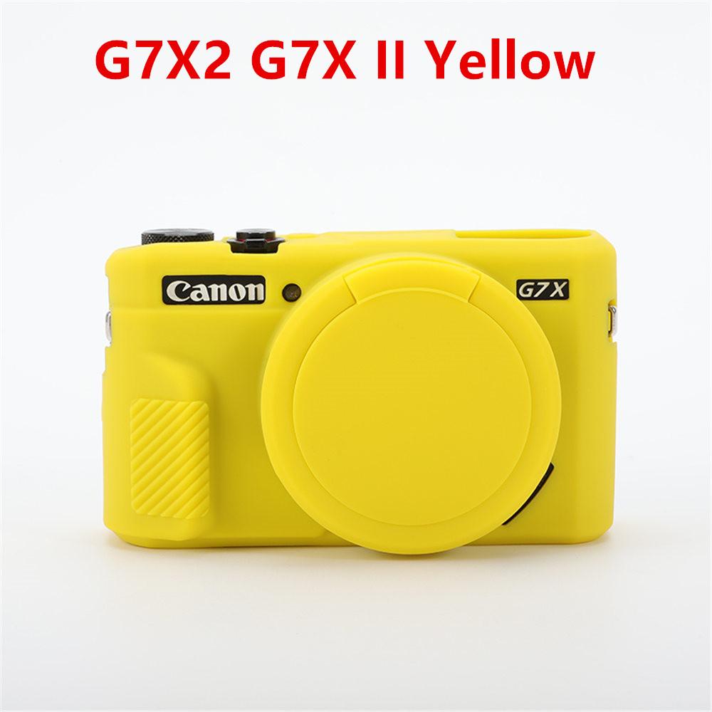 Soft Silicone Rubber Armor Camera Body Case For Canon G7X Mark II III G7XII G7X2 G7XIII G7X3 Shockproof Cover With Lens Cap