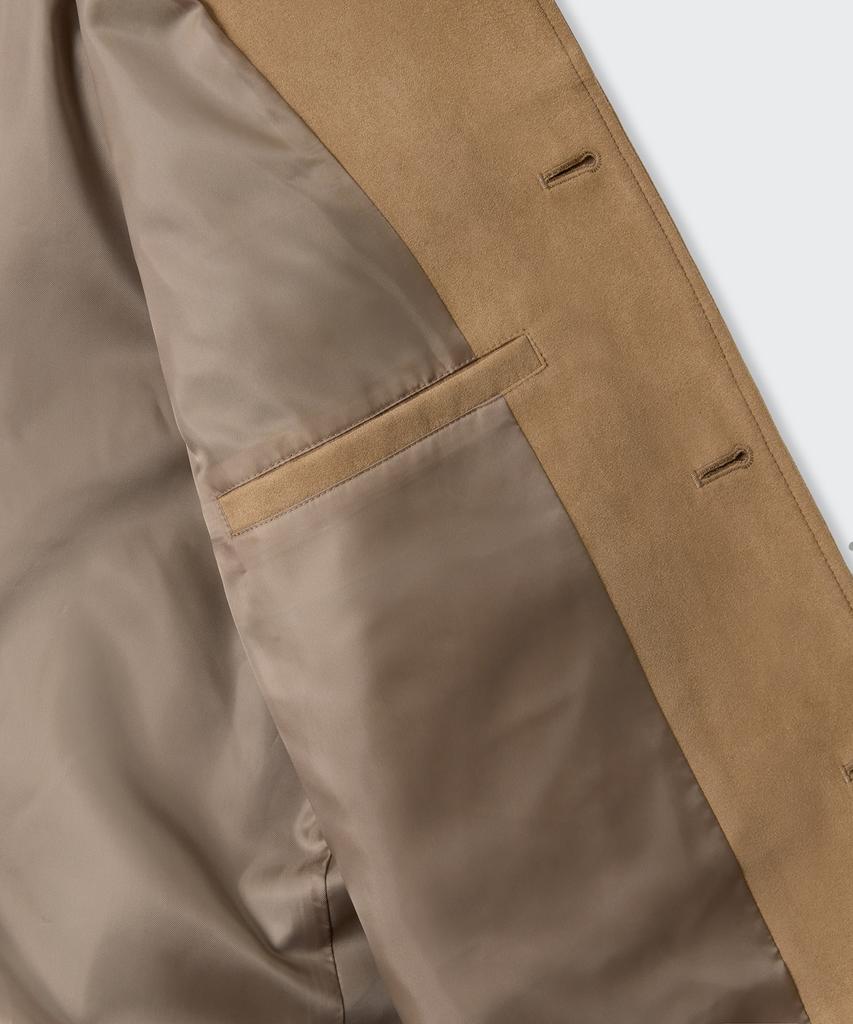 Musinsa Standard Synthetic Suede Minimal Trucker Jacket [Beige]