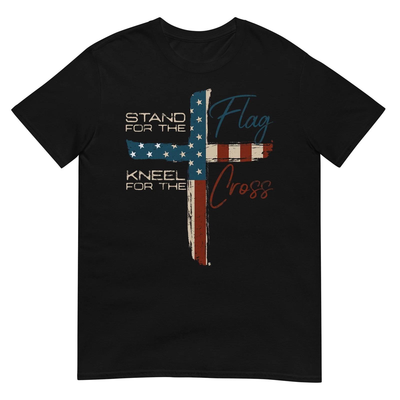 

USA Flag Religious Quote 4th of July Christian Faith T-Shirt 4XL