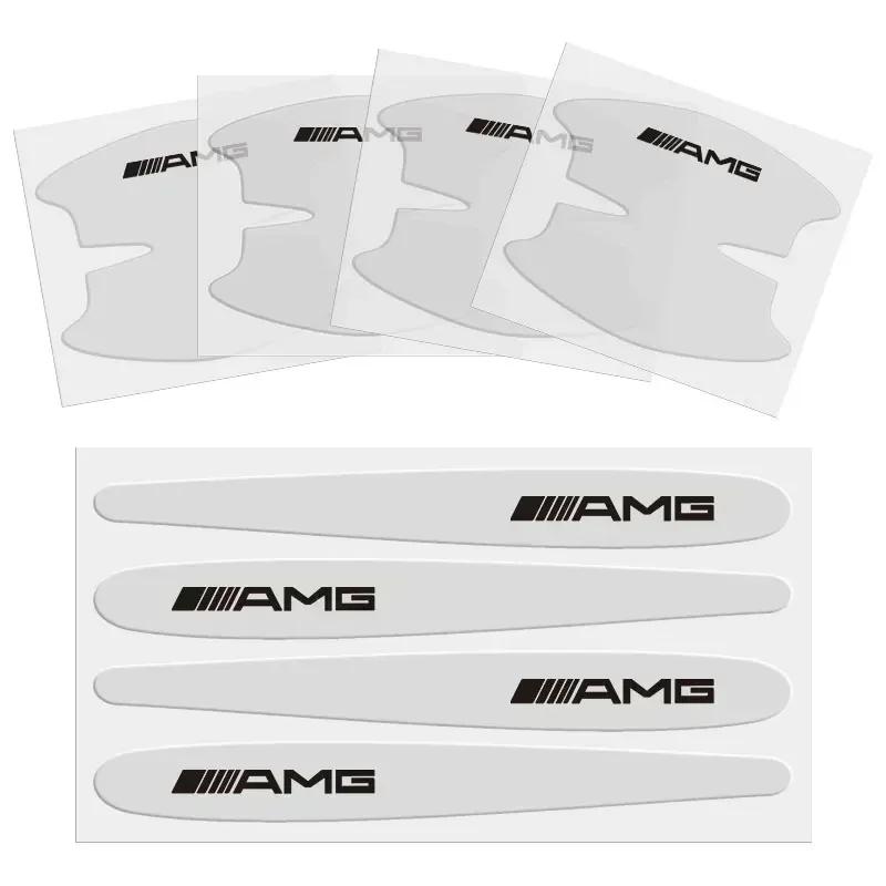 

8pcs Auto Door Wrist Transparent Protector Side Handle Decal for Mercedes Benz W124 W203 W204 W205 W212 GLS GL CLA GLA GLE