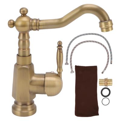 Torneira para Lavatório de Banheiro Latão Antigo Misturador para Lavatório Torneira Elevada Monocomando para Lavatório