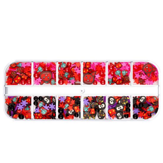 1 Box Nail Sequins Ultra-Thin Bright Color Shiny Visual Effect Enhance Atmosphere Soft Clay Halloween Themed