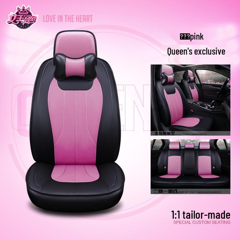Universal Full Leather 3D Surround Car Seat Cushion - All-Season Protection
