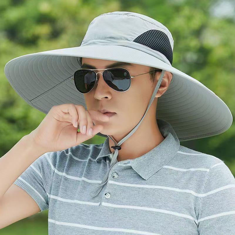 Fisherman Sun Protection Embroidered Outdoor Cowboy Hat for Camping and Mountaineering