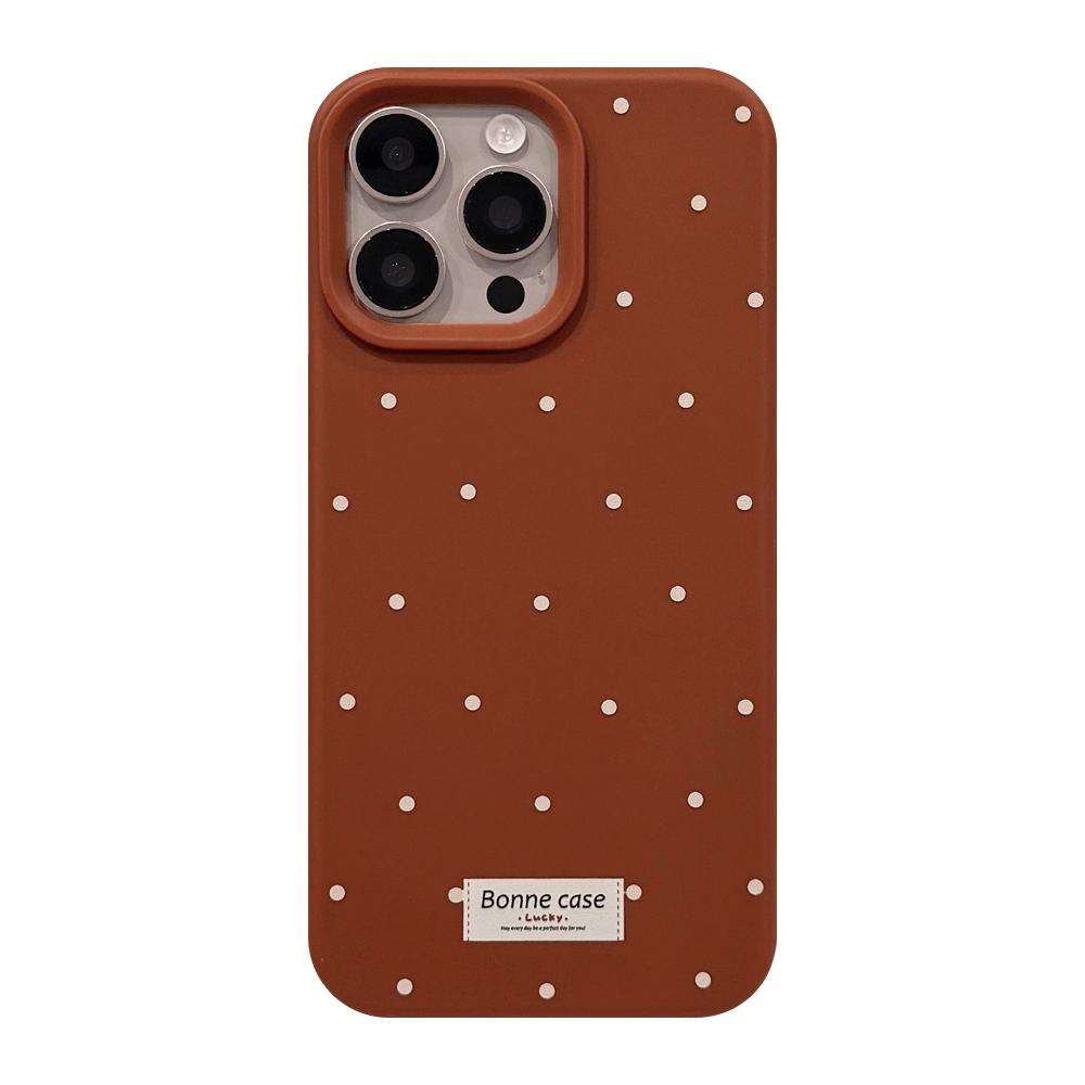 Korean-style Polka Dot IPhone 17 Case, Apple 15 Pro Max Phone Case, Minimalist and Stylish, Drop-proof, Soft Case