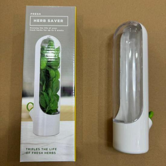 

Vanilla Fresh-Keeping Box: Creative Cilantro & Vegetable Anti-Crush Storage Cup. белый