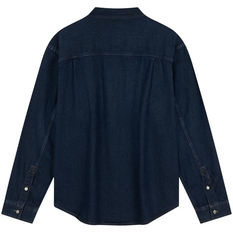 Calvin Klein American Vintage Label Patch Pocket Cotton Denim Shirt Men shirts 4RD709G