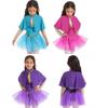 Girls Halloween Showman Costume Sleeveless Sequin Bowknot Glitters Mesh Leotard Dress Cape Arm Sleeves Set