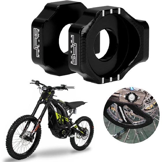 

JFG RACING Sur Ron Axle Block,Rear Axle Tensioner Chain Adjuster CNC For Sur Ron Light Bee S/X Segway X160/X260 Electric Dirt Bike Ebike Black чёрный