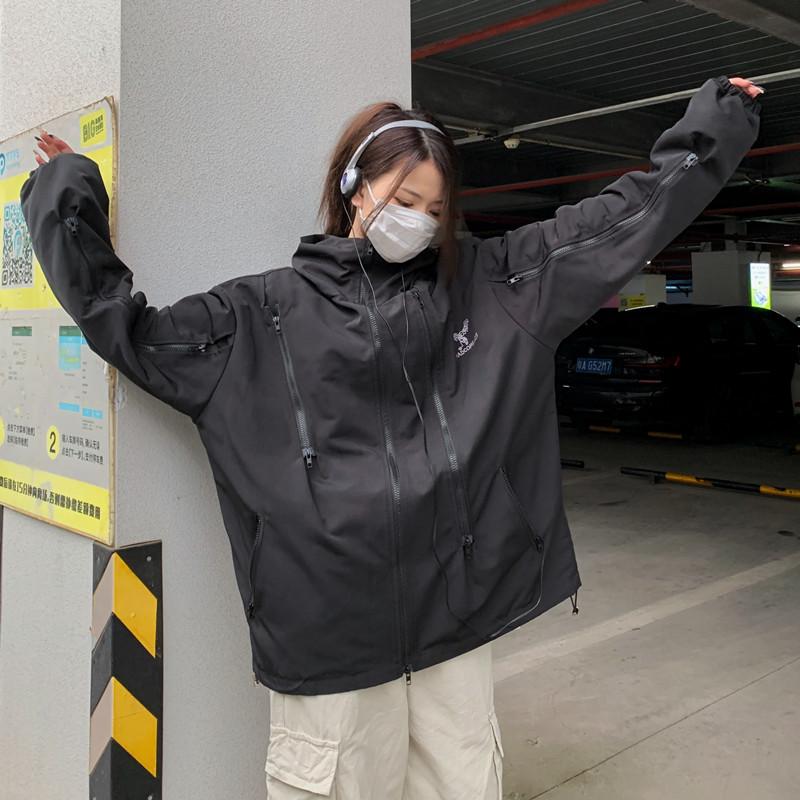 Jachete Femeie Cu Glugă Largi Streetwear Trenci Roșu Haine Moda Îmbrăcăminte