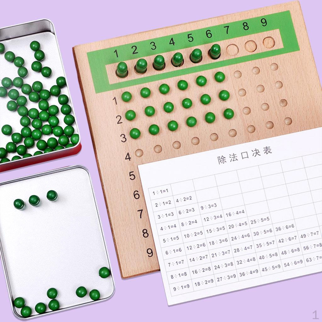Wooden Math Teaching Aids Addition Multiplication Toys Board Early Learning Development Toddlers