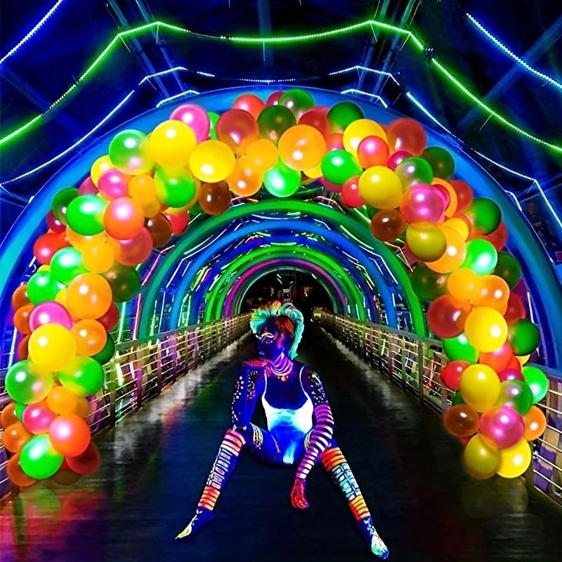 20pcs Party Balloons UV Blacklight Reactive Neon Fluorescent Balloons GLOW In The DARK Balloon for Adults Wedding Hallowe