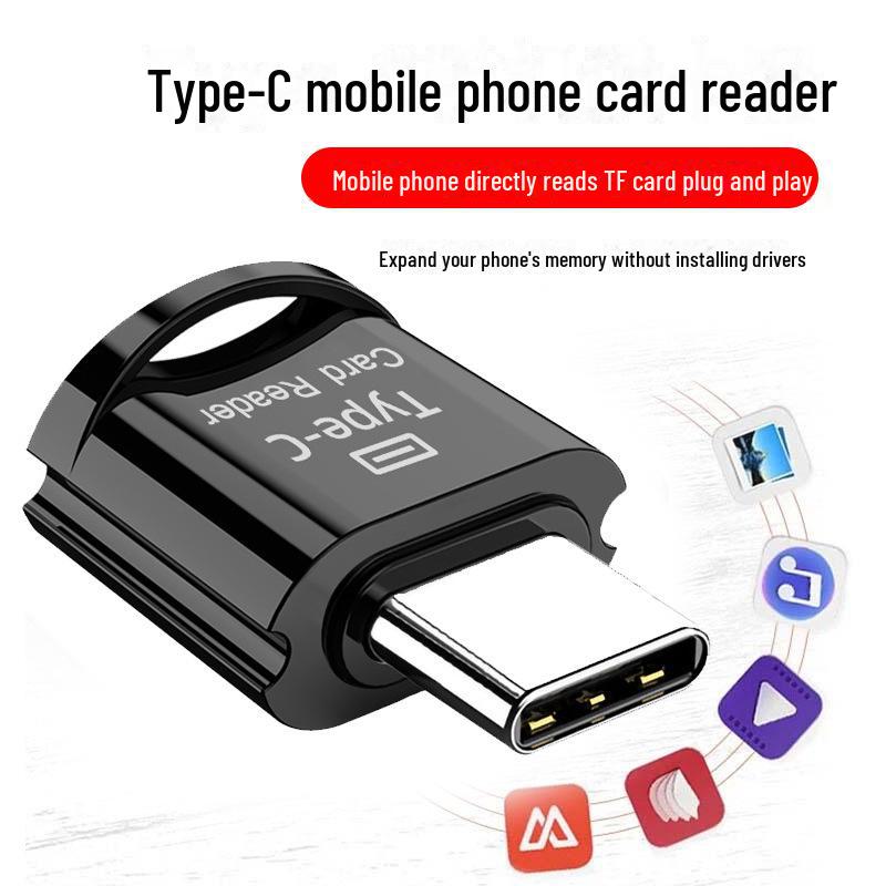 

Универсальный адаптер для чтения карт памяти Micro USB TF Type-C Android для телефонов и планшетов Mini TF card reader USB2.0 фиолетовый