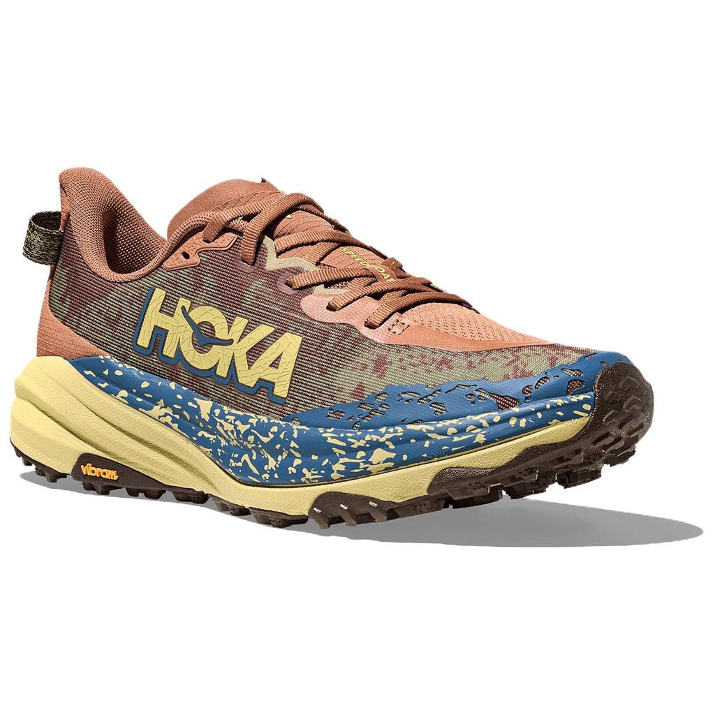 HOKA One One Speedgoat 6 Comfortable Versatile Cushioning Breathable Support Low Top Trail Running Shoes Men Sneakers Brown 1147791-MPLC