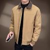 Mens Winter Warm Puffer Jacket With 50% White Duck Down Loose Fit Notched Collar Business Casual Outerwear